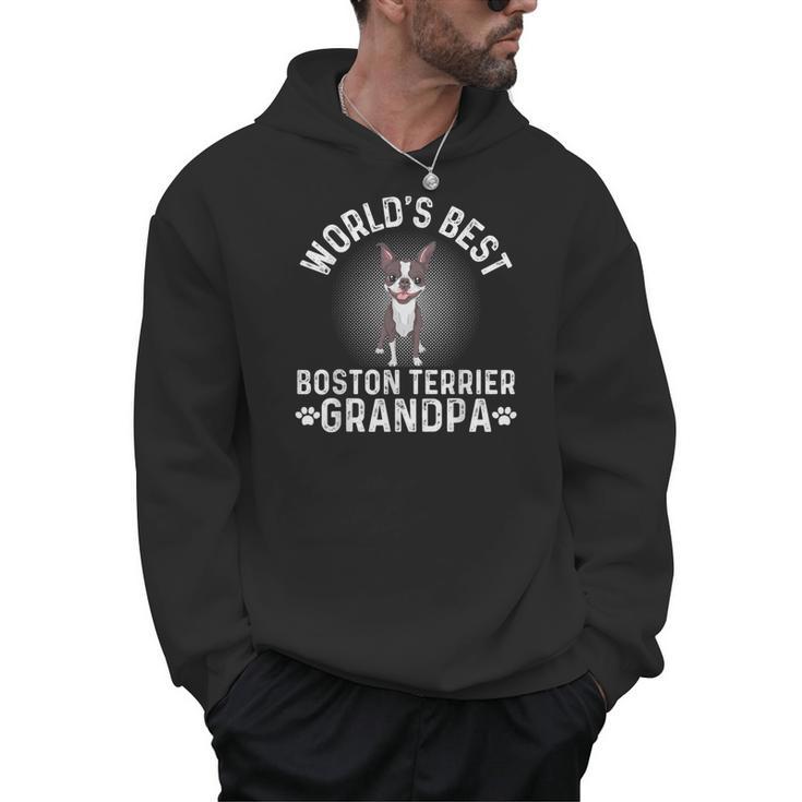 World's Best Boston Terrier Grandpa Dog Grandfather For Men Women Girls Kids Men Hoodie