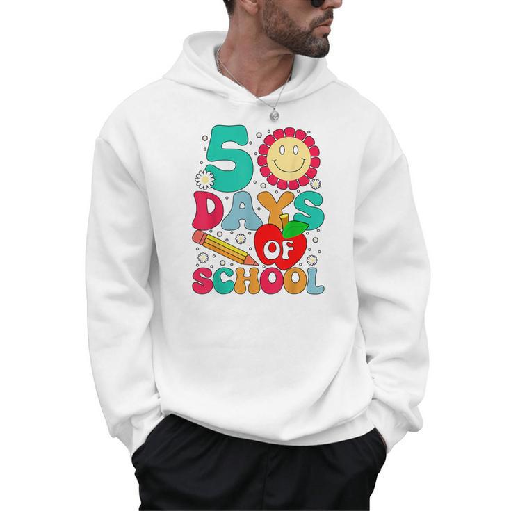 50 Days Of School Teacher Happy 50th Day Of School Kids Men Hoodie