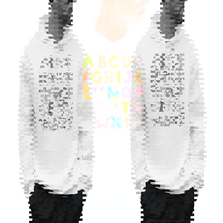 ABC Animals Alphabet Graphic Boys Girls Kindergarten Teacher Men Hoodie