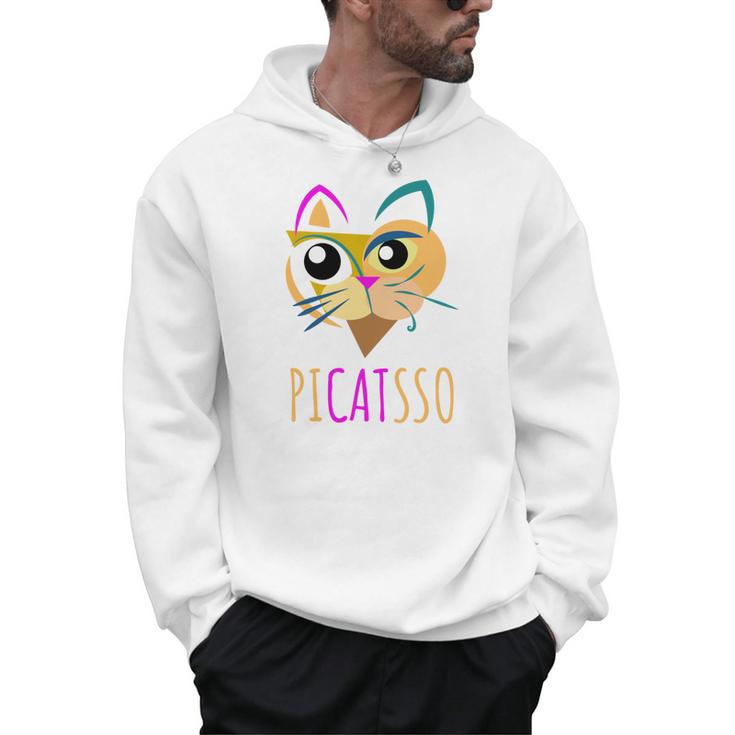 Abstract Cat Art Picatsso Shirt For Art Teachers Men Hoodie