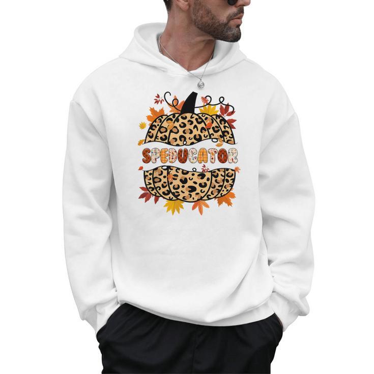 Autumn Fall SPED ED Teacher Thankful Grateful Pumpkin Retro Men Hoodie