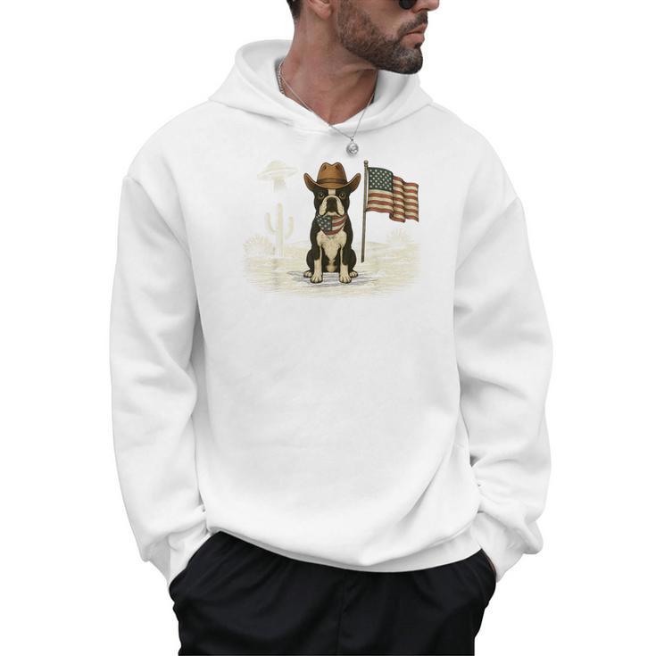 Boston Terrier 4th Of July US American Flag Dog Patriotic Men Hoodie