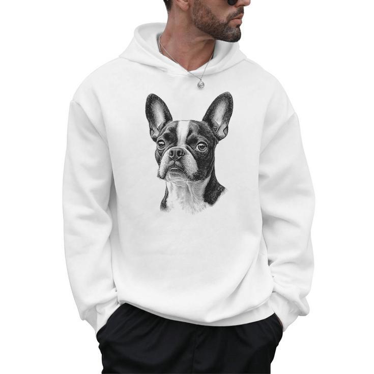 Boston Terrier Dog Motif Pet Illustration Boston Terrier For Men Women Kids Men Hoodie