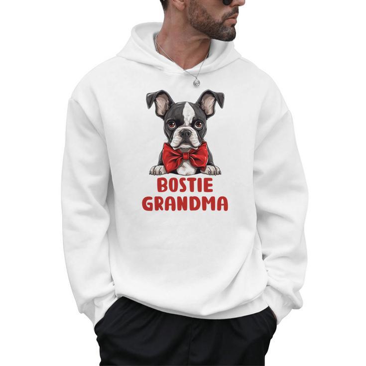 Boston Terrier Grandma Dog Lovers Puppy Bostie Owner Men Hoodie