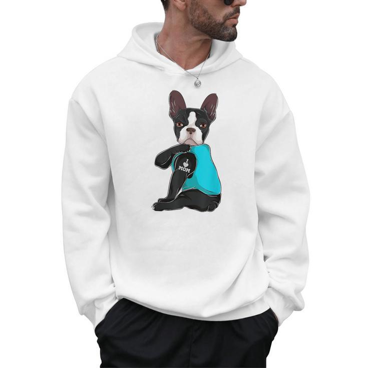 Boston Terrier I Love Mom Apparel Men Hoodie