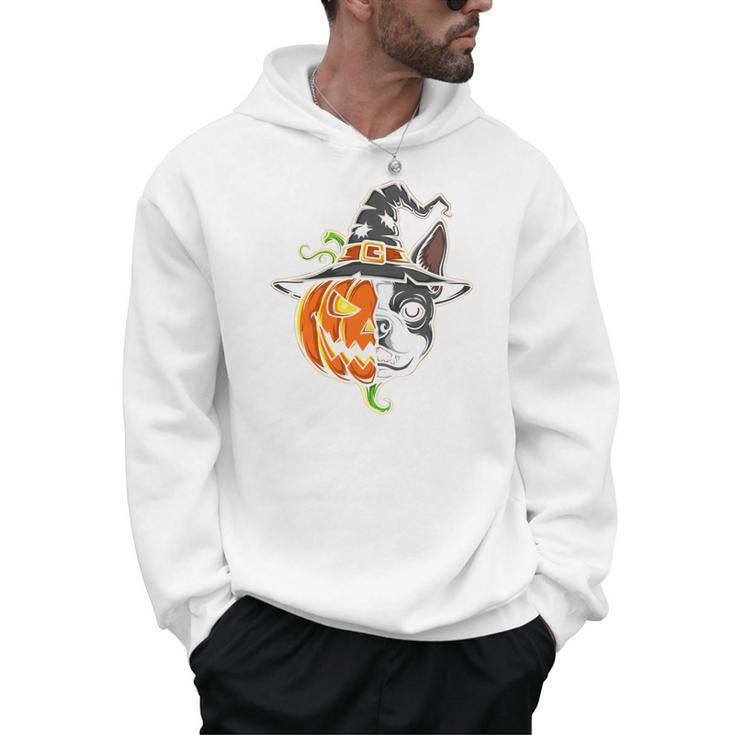 Boston Terrier Pumpkin Jack O Lantern Halloween Men Hoodie, Boston Terrier Halloween Gifts, trending gift