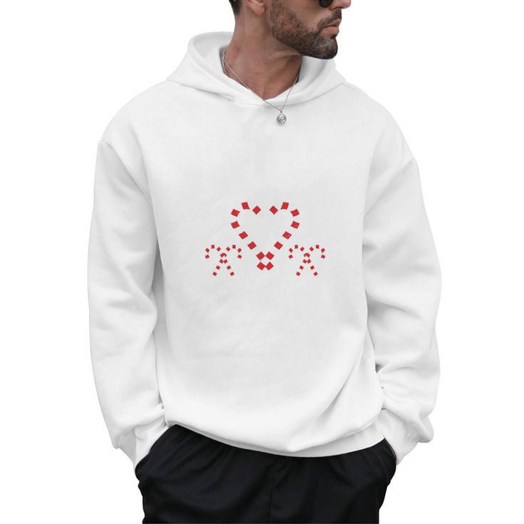 Christmas Candy Cane Work Of Heart Fourth 4th Grade Teacher Men Hoodie