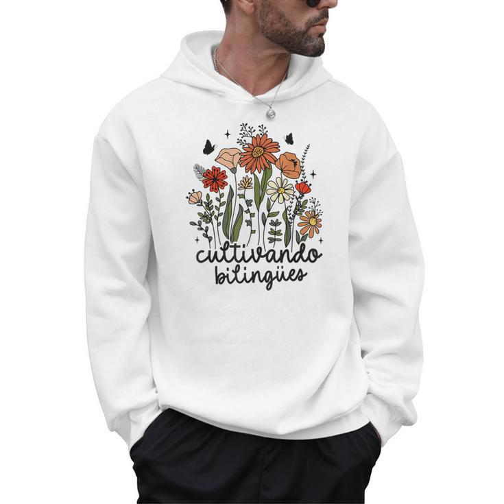 Cultivando Bilingues Dual Language Crew Bilingual Teacher Men Women Girls Kids Men Hoodie
