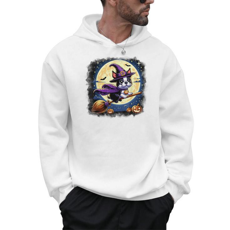 Cute Boston Terrier Halloween Costume Dog Lover Women Girls Men Hoodie