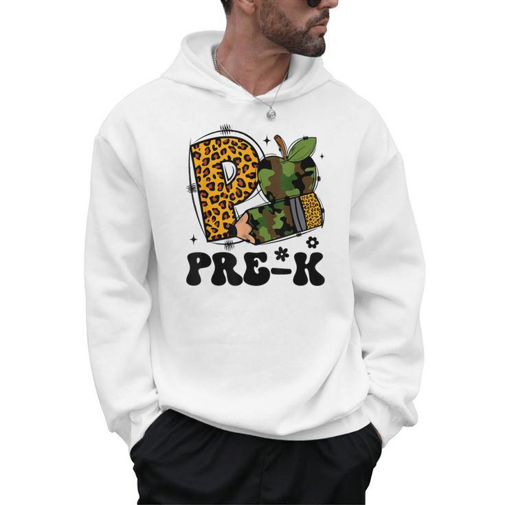 Cute Camo Pre K Back To School Teacher Kid Preschool Men Hoodie