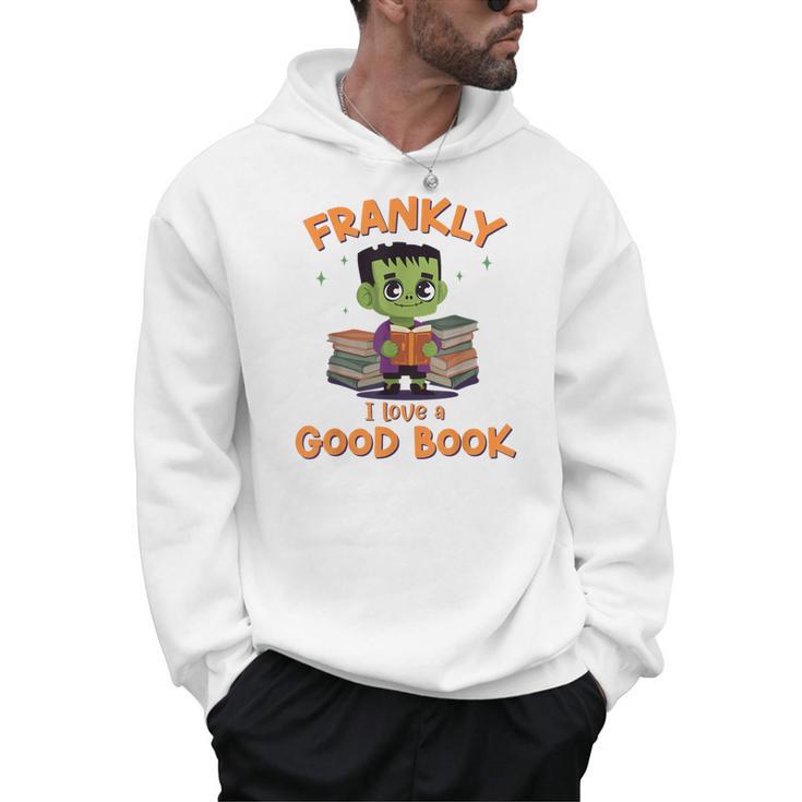 Cute Halloween Teacher Librarian Frankenstein Reading Books Men Hoodie