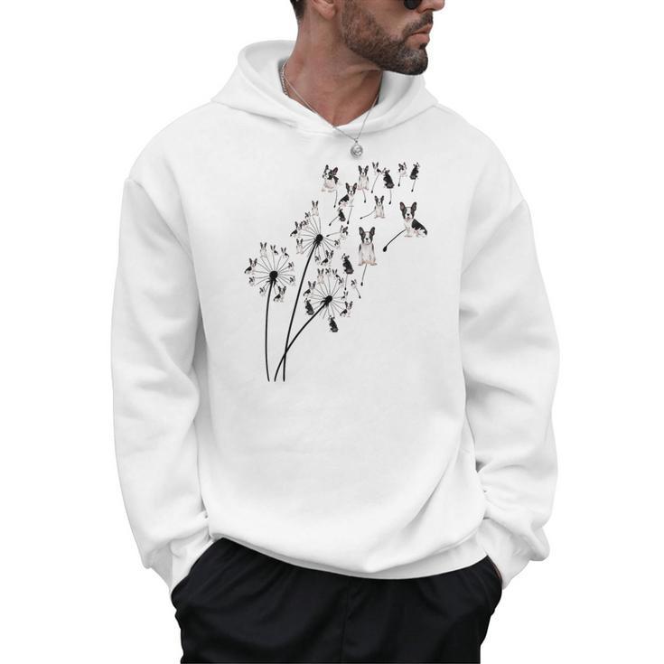 Dandelion Boston Terrier Flower Floral Bostie Tree Men Hoodie