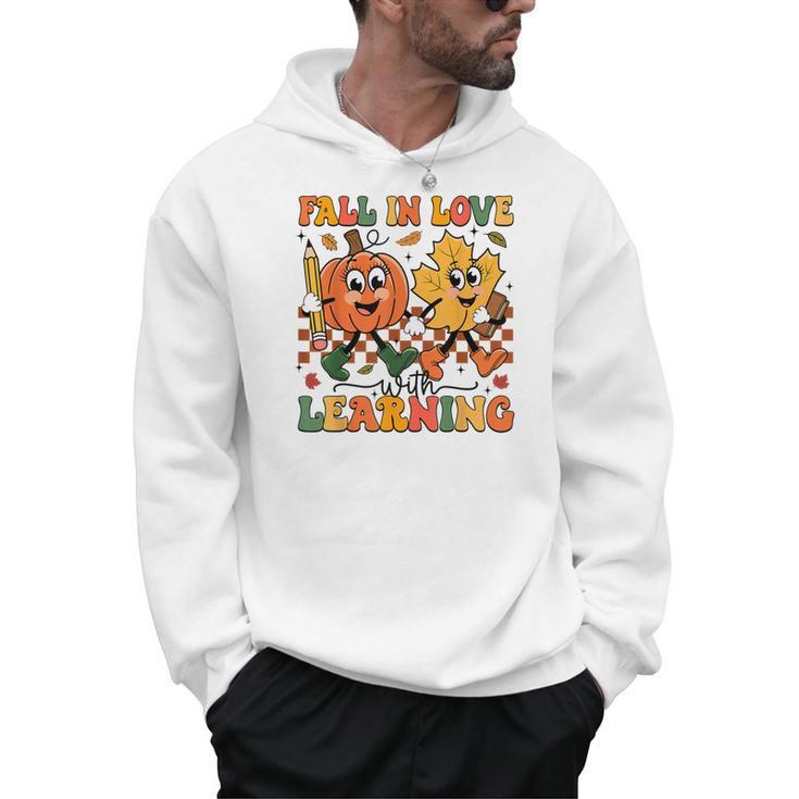 Fall In Love With Learning Thanksgiving Teacher Student Men Hoodie