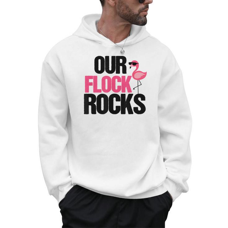 Our Flock Rocks Flamingo Mother's Day Teacher Men Hoodie