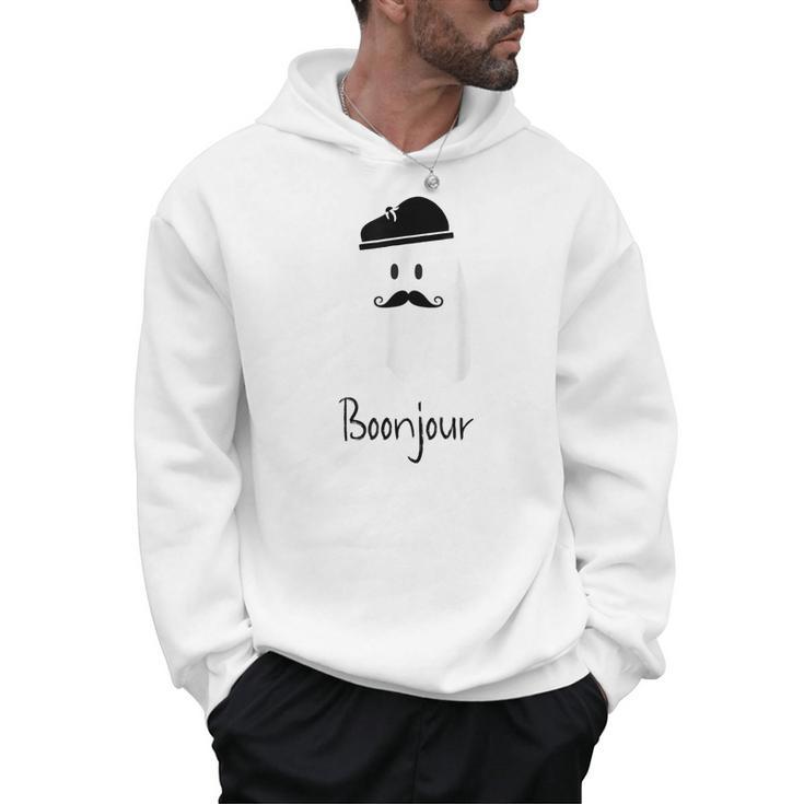French Teacher Halloween Bonjour Ghost Men Hoodie