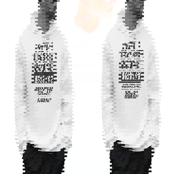 Halloween Math Teacher Prisoner Costume Men Hoodie