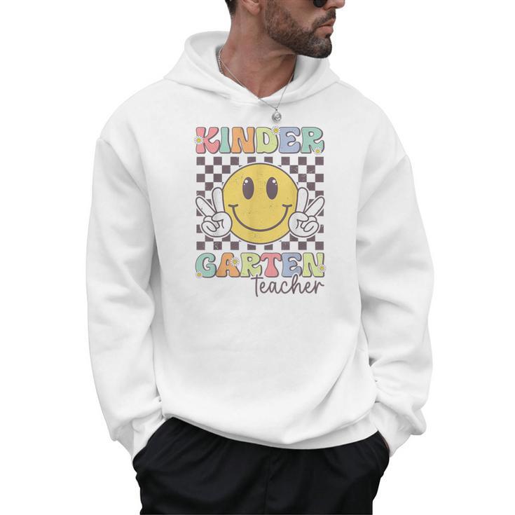 Kindergarten Teacher Team Hippie Smile Face Back To School Men Hoodie
