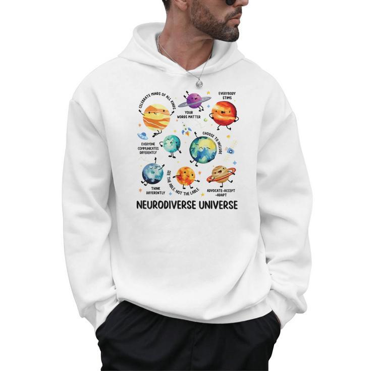 Neurodiverse Universe Space Planet Special Education Teacher Men Hoodie