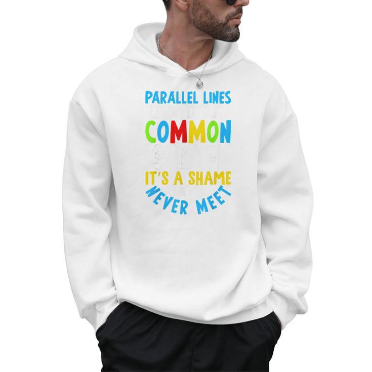 Parallel Lines Math Pun – Teacher Humor Men Hoodie