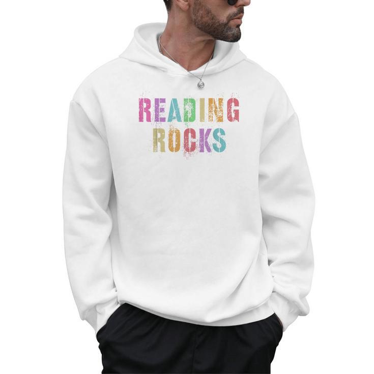 READING ROCKS English Teacher ELA ABCD Read Star Kinder Men Hoodie