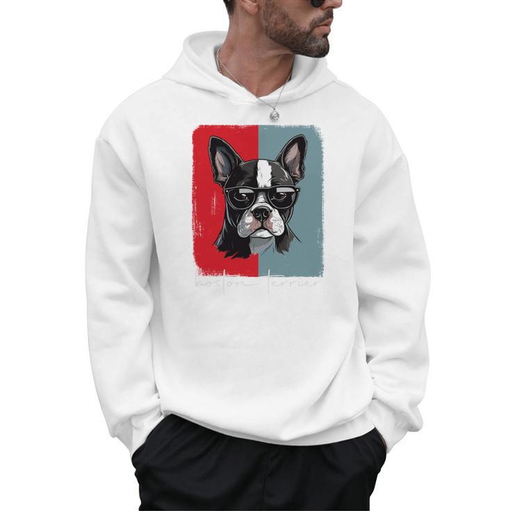 Retro Boston Terrier Dog Lover Bostie Mom Dad Dog Owner Men Hoodie, Couple Gifts, Mom Gifts, Boston Terrier Dad Gifts, Boston Terrier Mom Gifts, trending gift