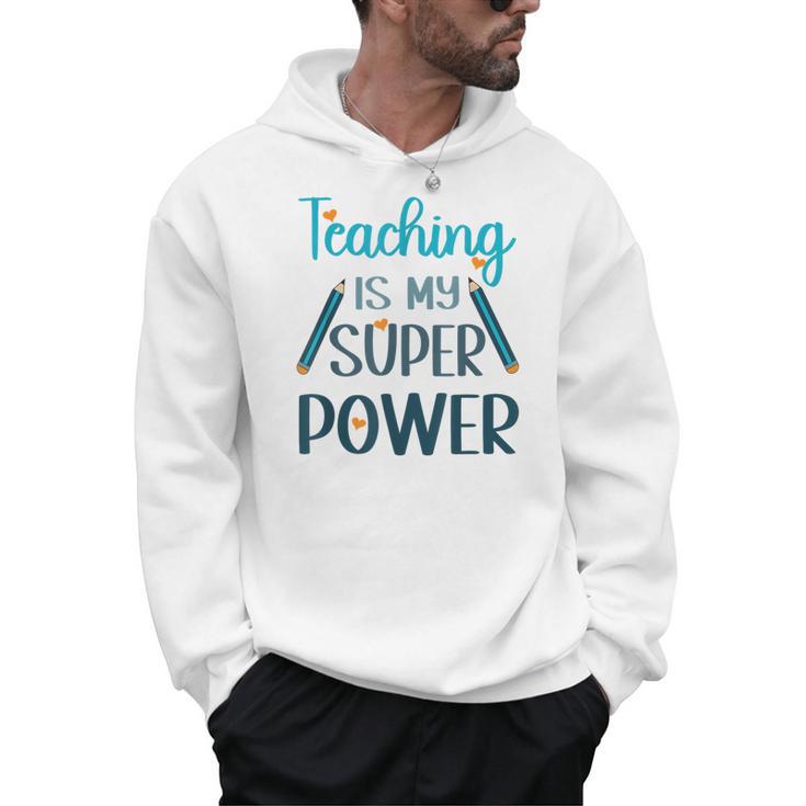 Retro Groovy Teaching Is My Super Power Teacher's Present Men Women Men Hoodie, trending gift
