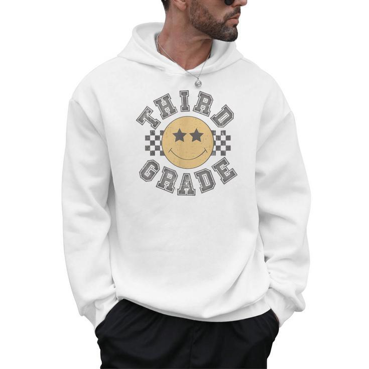 Retro Third Grade Teacher Student 1st Day Back To School Men Hoodie