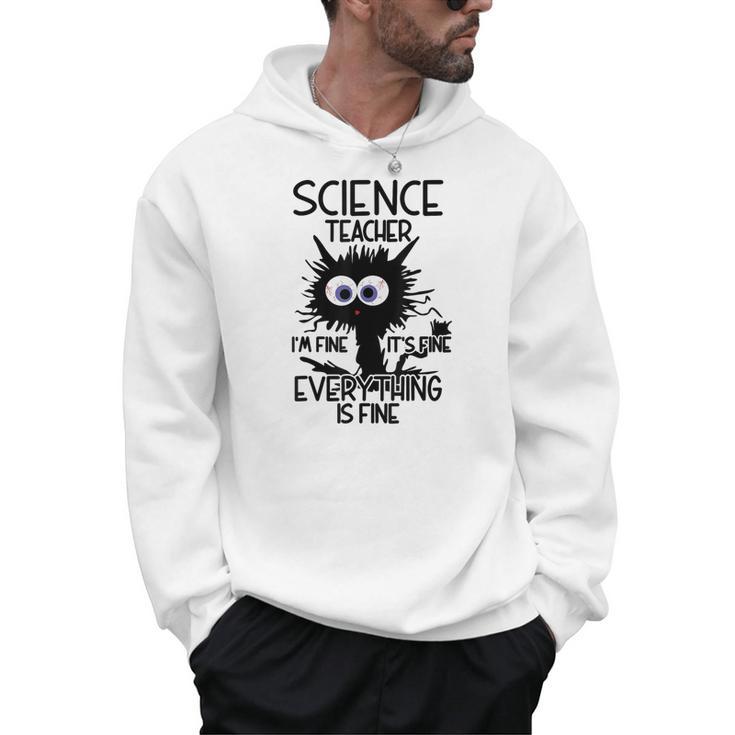 Science Teacher Appreciation Merch -Adults -Youth Grey Classic Fit Modern Science Theme Cartoon Men Hoodie