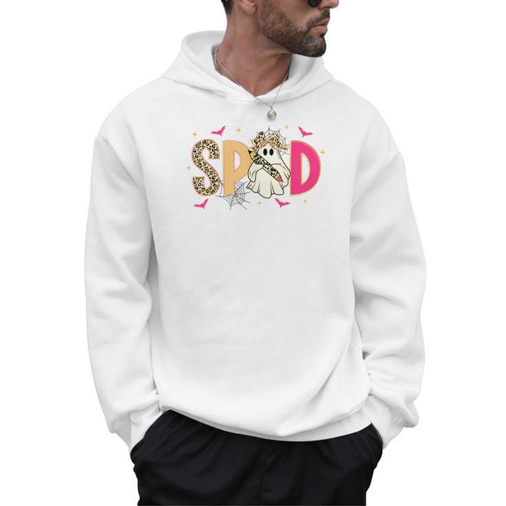 Sped Teacher Halloween Ghost Special Education Preppy Fall Men Hoodie