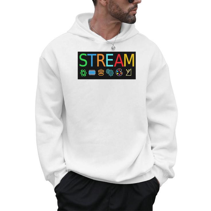 Stream Technology Robotics Shirt For Teachers And Students Premium Tri-Blend Men Hoodie