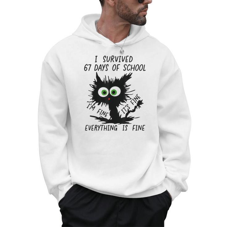 I Survived 67 Days Of School Teachers Students Humor Men Hoodie