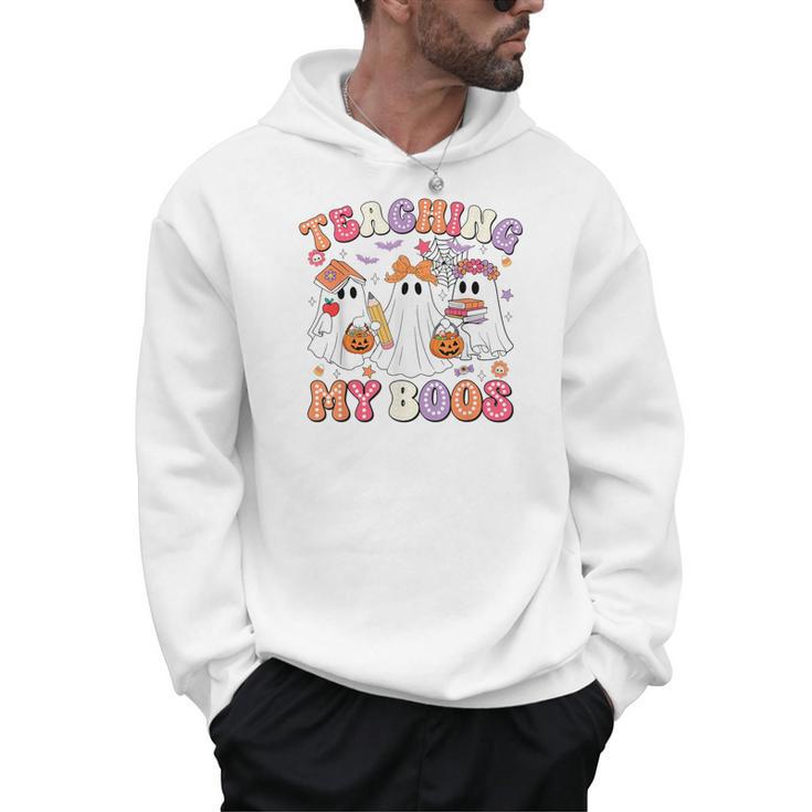 Teaching My Boos Cute Spooky Ghost Teacher Halloween Women Men Hoodie