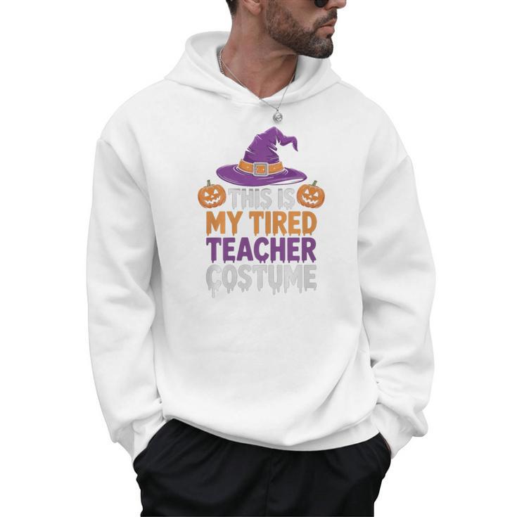 This Is My Tired Teacher Costume Halloween Premium Tri-Blend Men Hoodie