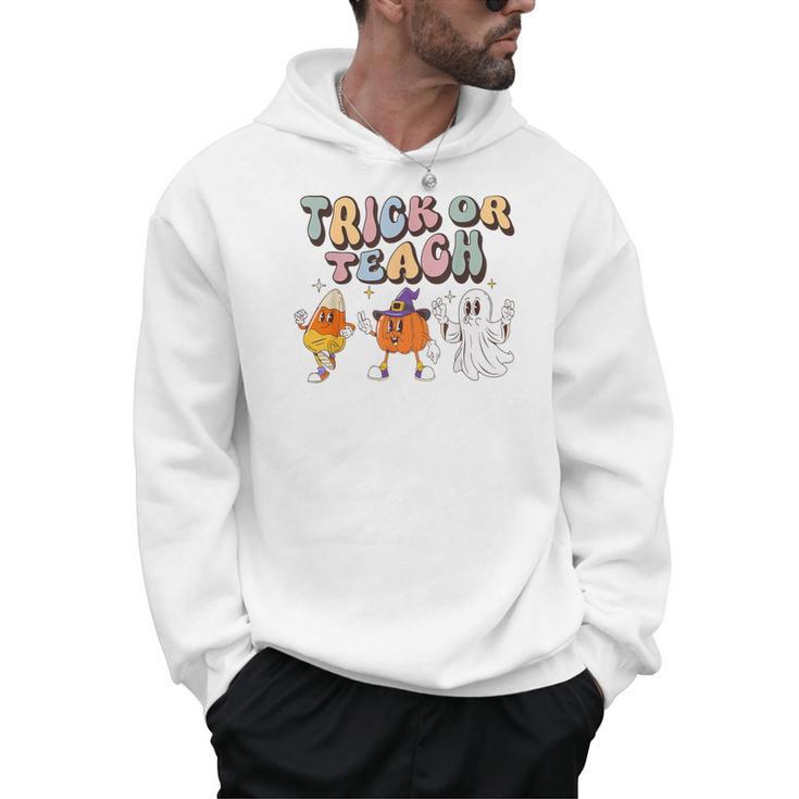 Trick Or Teach Candy Corn Pumpkin Ghost Teacher Men Hoodie