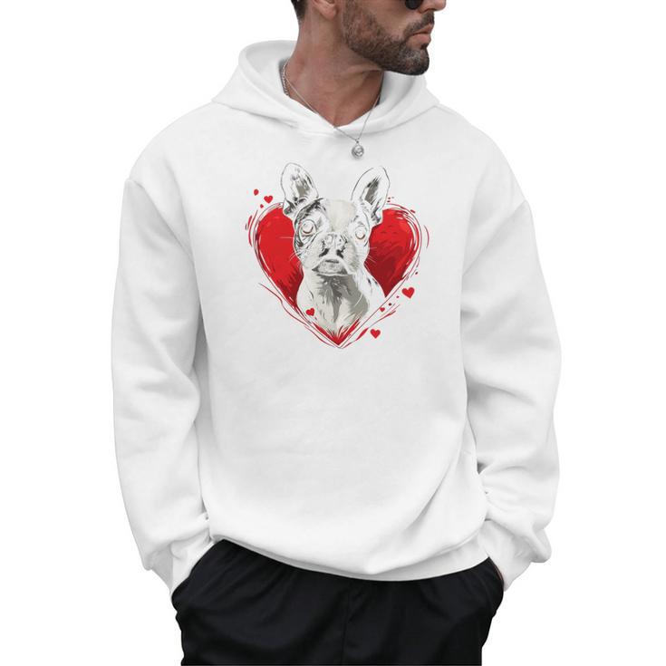 Valentine's Day Boston Terrier Dog Men Hoodie