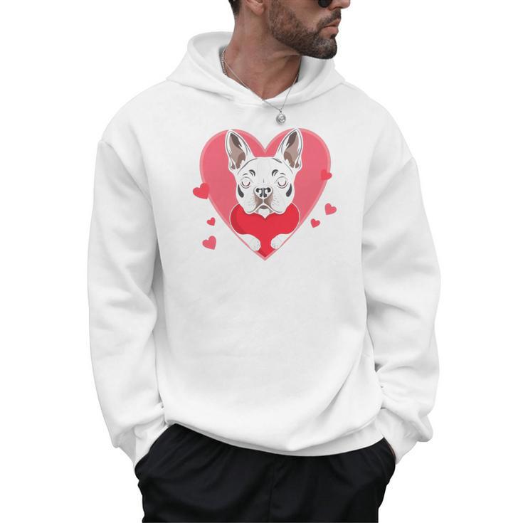 Valentine's Day Boston Terrier Heart Men Hoodie