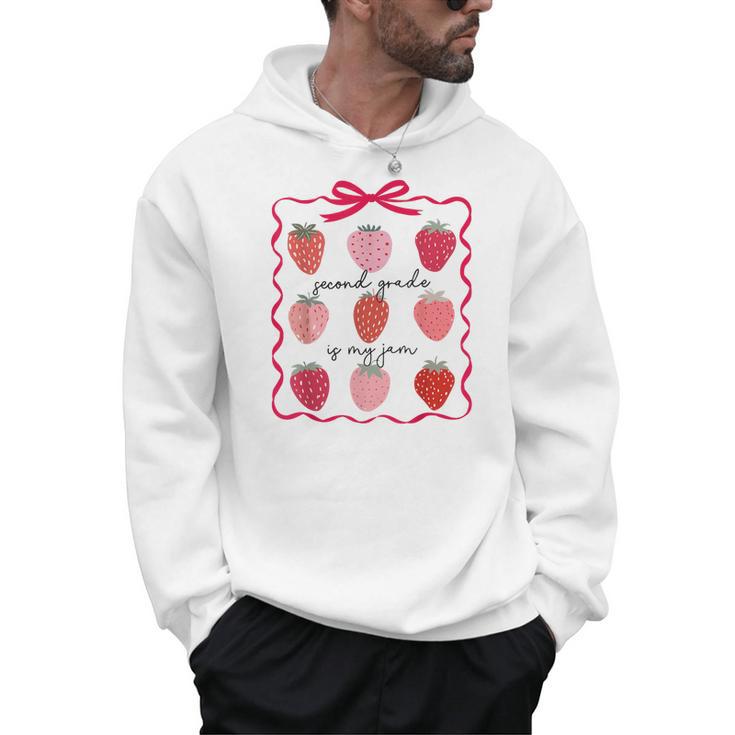 Women Second Grade Is My Jam Strawberry First Kids Teacher Men Hoodie