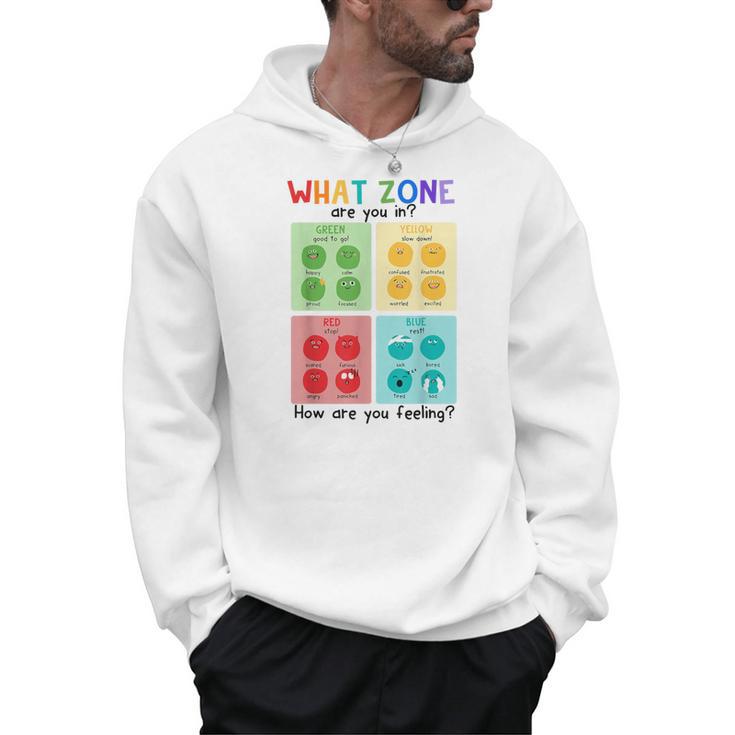 What Zone Are You In How Are You Feeling Teacher Men Hoodie, trending gift