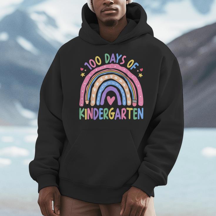 100th Day Of Kindergarten Teacher Kids 100 Days Smarter Men Hoodie, funny design