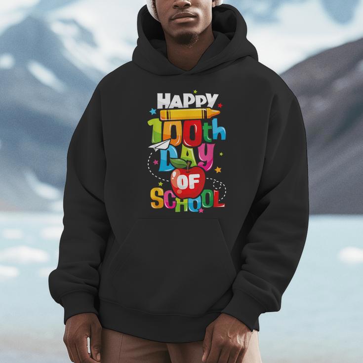 100th Day Of School Teachers Kids Child Happy 100 Days Men Hoodie, funny design