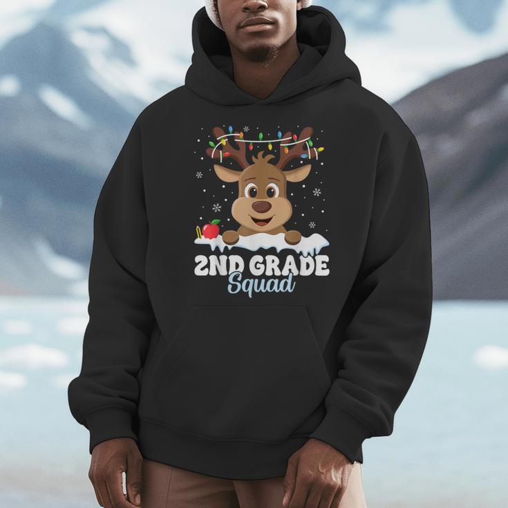 2nd Grade Teacher Christmas Second Grade Squad Reindeer Xmas For Men Women Kids Men Hoodie, 2nd Grade Teacher Gifts, funny design