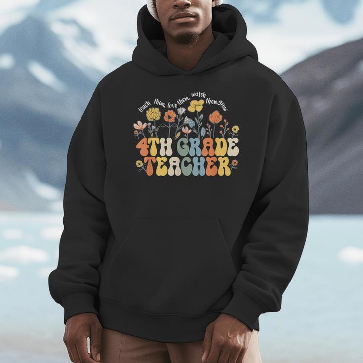 4th Fourth Grade Teacher Appreciation Teaching Wildflowers Men Hoodie, 4th Grade Teacher Gifts, funny design 4th Fourth Grade Teacher Appreciation Teaching Wildflowers Men Hoodie, 4th Grade Teacher Gifts, funny design