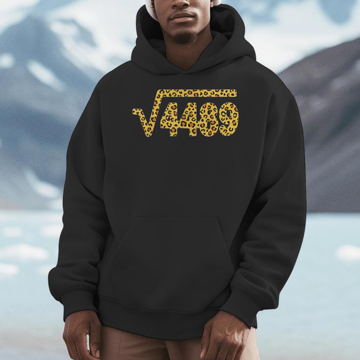 6 7 Leopard Pattern Meme Square Root 4489 Slang Math Teacher Men Hoodie, funny design