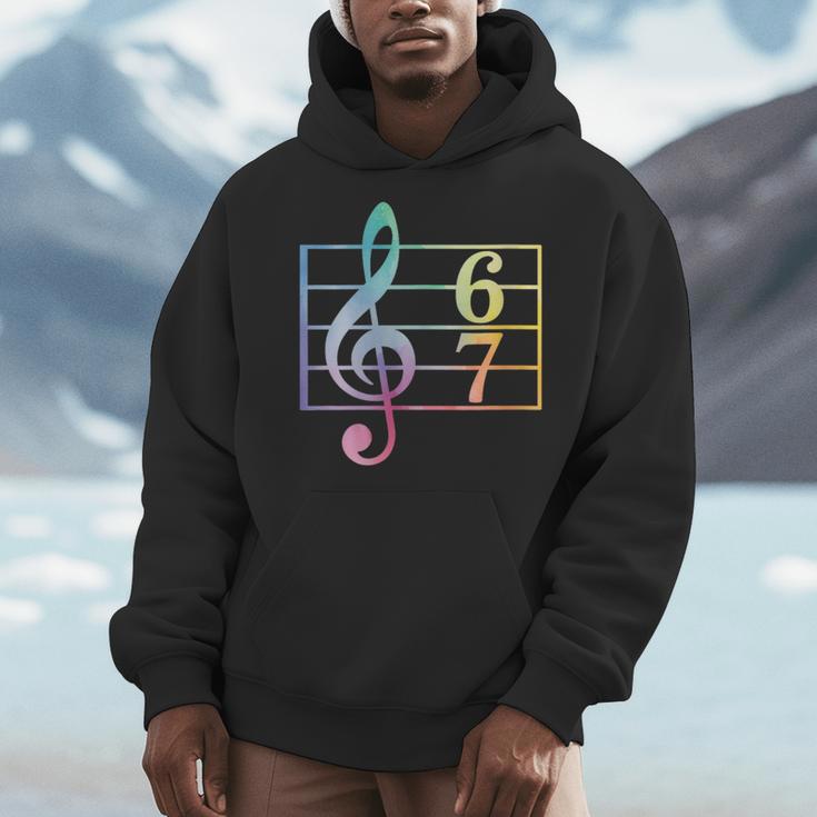 67 Music Meme Slang Six Seven Music Teacher Musician Men Hoodie, funny design