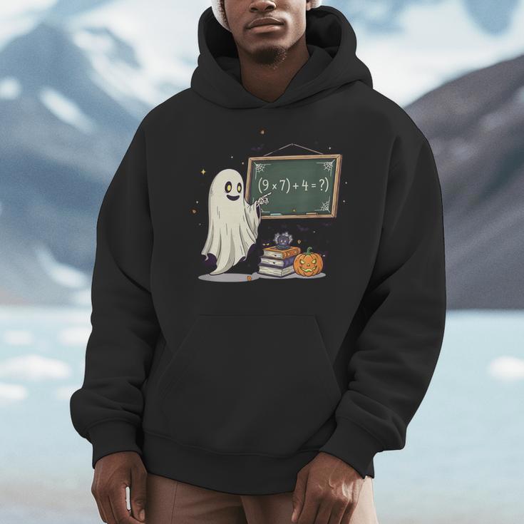 67 Teacher Halloween Ghost Six Seven Meme Math Joke Men Hoodie, funny design