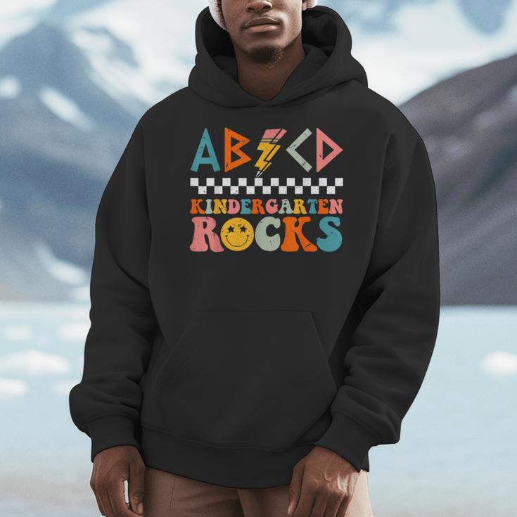ABCD Kindergarten Rocks Back To School Teacher Kindergarten Men Hoodie, funny design