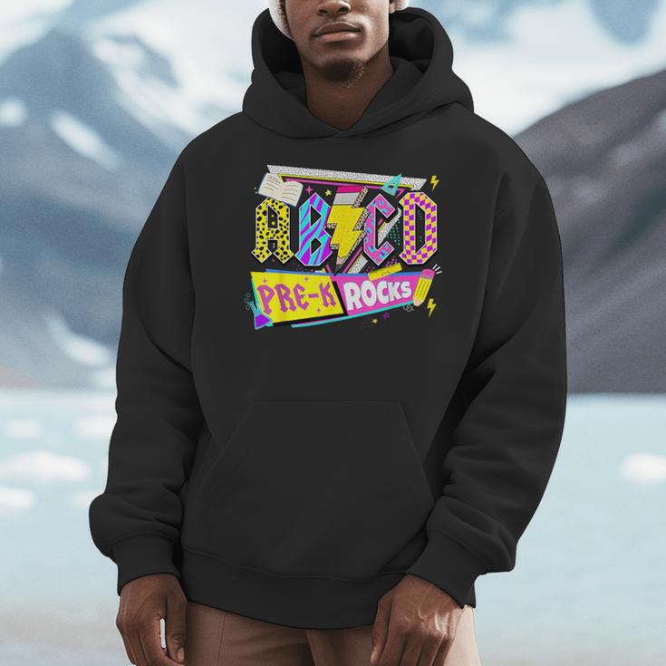 ABCD Pre-K Rocks Back To School PreK Kindergarten Teacher Men Hoodie, funny design ABCD Pre-K Rocks Back To School PreK Kindergarten Teacher Men Hoodie, funny design
