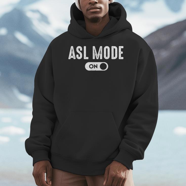ASL Mode Sign Language Deaf ASL Teacher Men Hoodie, funny design ASL Mode Sign Language Deaf ASL Teacher Men Hoodie, funny design