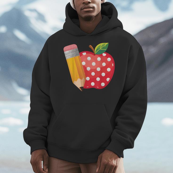 Back To School Pencil And Apple Teacher Student Men Hoodie, funny design Back To School Pencil And Apple Teacher Student Men Hoodie, funny design