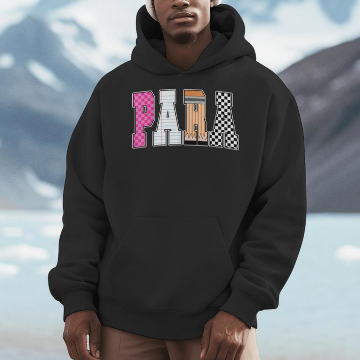 Back To School Teacher Para Preppy Checkered Para Life Men Hoodie, funny design Back To School Teacher Para Preppy Checkered Para Life Men Hoodie, funny design